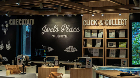 The dining and checkout area at Joel's Place Glorietta 4