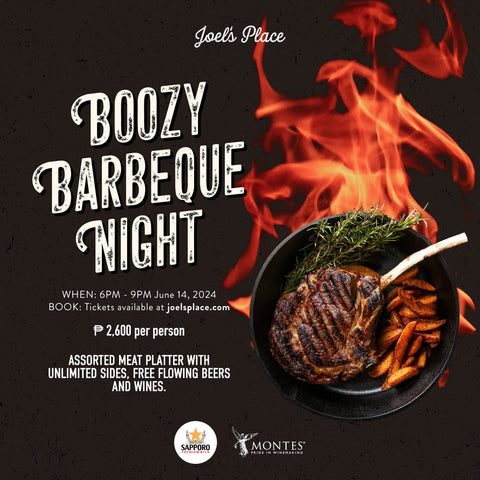 Boozy Barbecue Night - Friday 14 June 2024 at Joel's Place