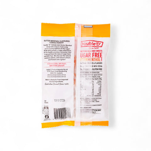 Double 'D' Sugar Free Butter Menthol Drops 70g