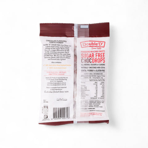 Double 'D' Sugar Free Choc Drops 70g