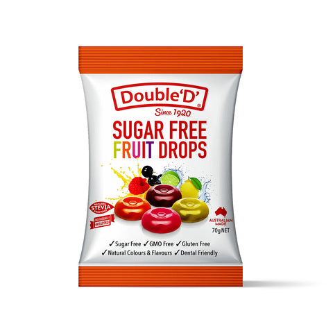 Double 'D' Sugar Free Fruit Drops 70g