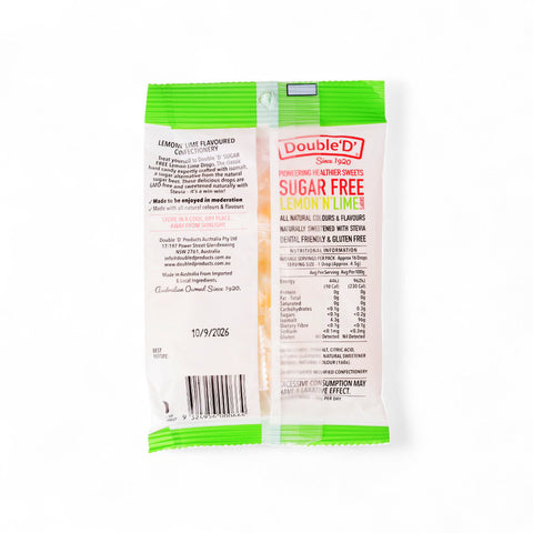 Double 'D' Sugar Free Lemon 'N' Lime Drops 70g
