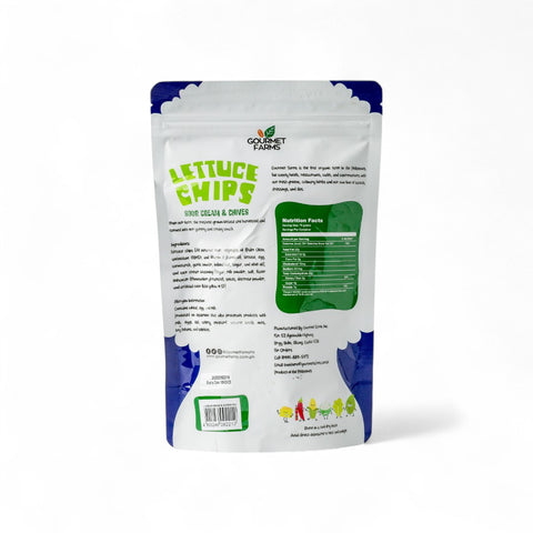 Gourmet Farm Lettuce Chips Sour Cream & Chives 75g