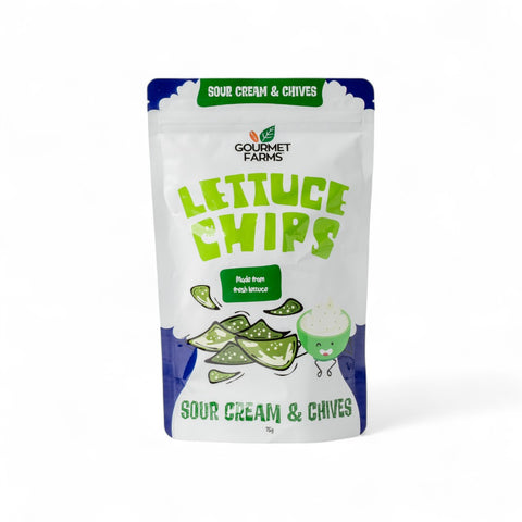 Gourmet Farm Lettuce Chips Sour Cream & Chives 75g