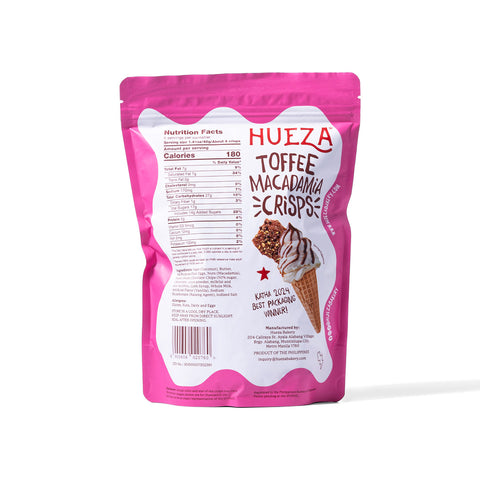 Hueza Toffee Macadamia Crisps 200g