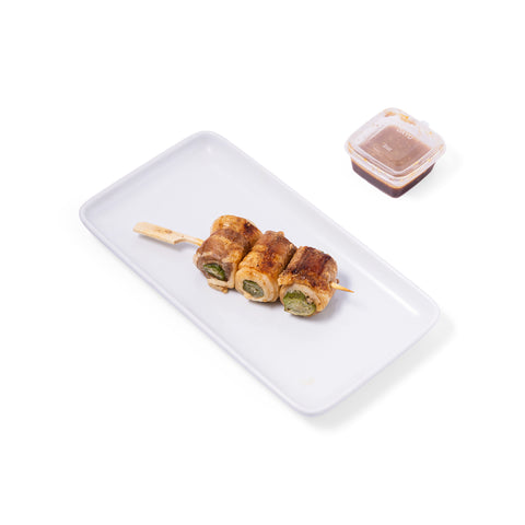 Pork Belly with Okra Skewer