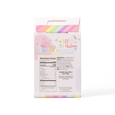 Too Good Gourmet Happy Birthday Chocolate Chip Cookies 6oz (170g)